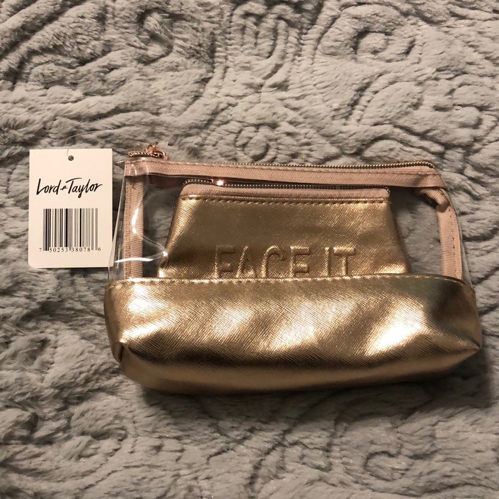 make up bag rose gold